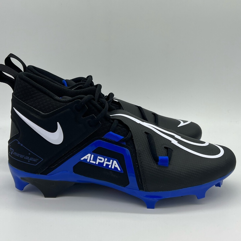 Nike Alpha Menace Pro 3 Football Cleats Black Blue CT6649-007 Men's new no box - Picture 7 of 8